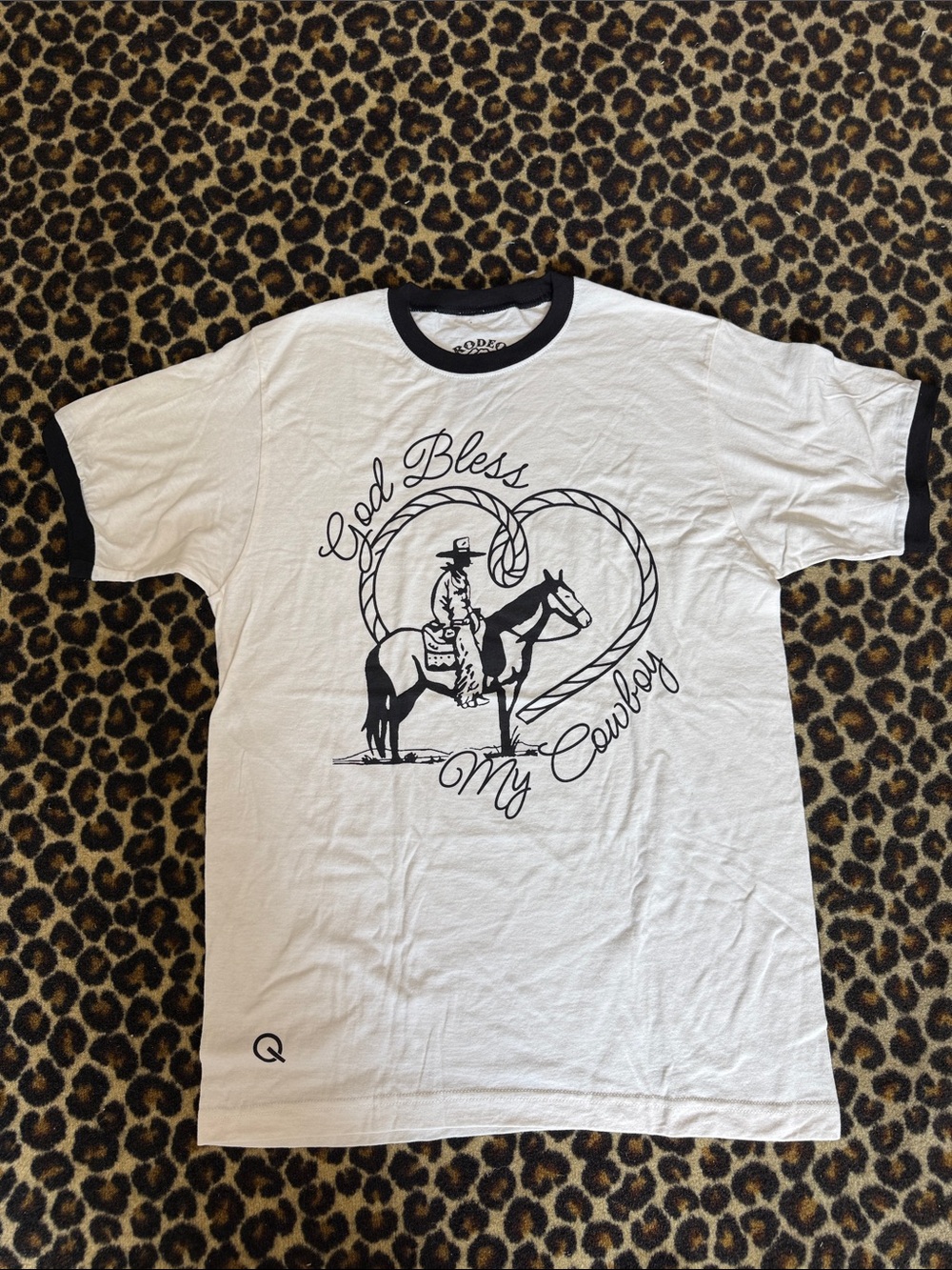 God Bless My Cowboy Cream Tee